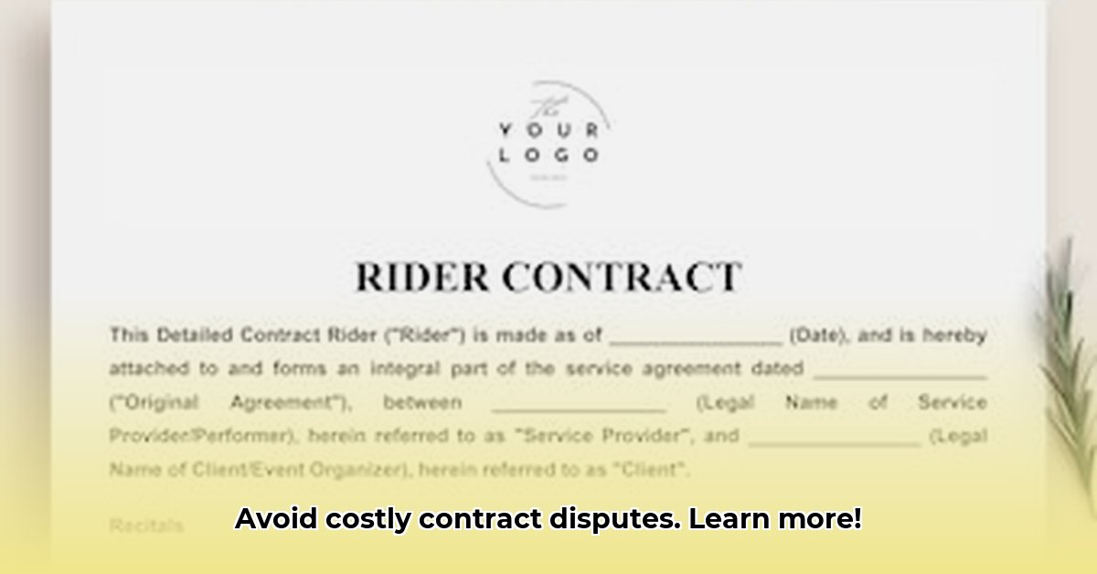 what-is-a-rider-to-a-contract